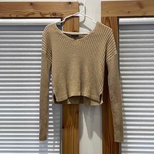 Wild Fable Tan V-Neck Sweater